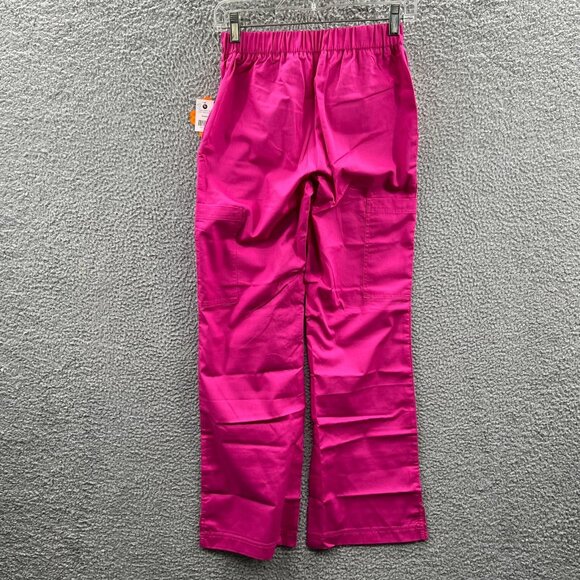 Orange Standard Women Scrub Pants Extra Small Pink Pull On Elastic Waist Uniform - Picture 2 of 11